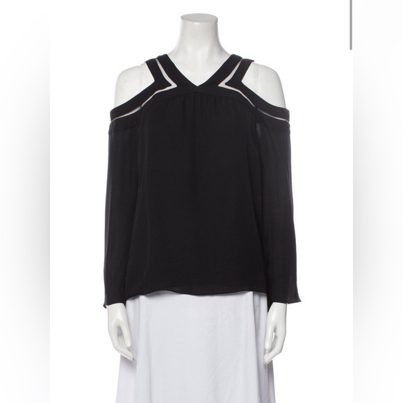 Ramy Brook Tops - Ramy Brook Silk Black Open Shoulder Top Sz. S